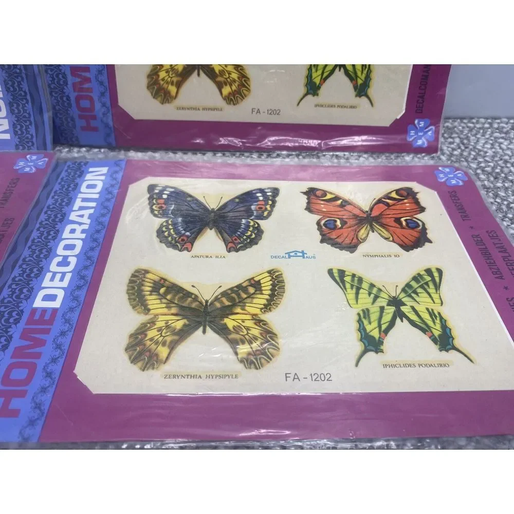 Butterfly Decals Transfers Bathroom Walls Decorations Bedroom VTG HTF‎ Belgium